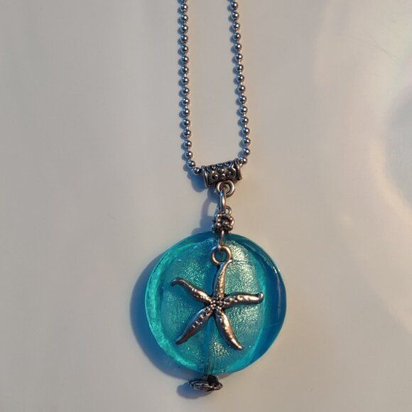 Starfish and glass Necklace by Feifish - Picture 1 of 4